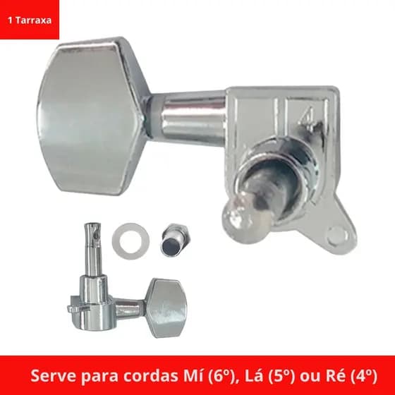 Tarraxa Para Violao Folk, Tarraxa Blindada Violão Aço Avulsa (uma) serve para MI, LÁ, RÉ