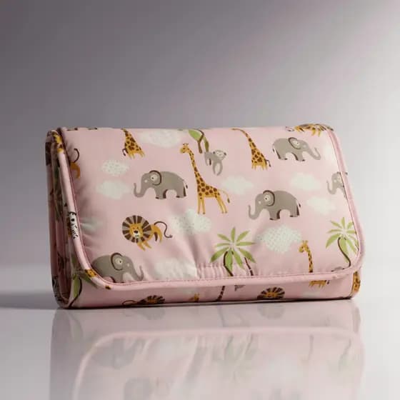 Trocador de Fralda Portátil Bebê Bebe Impermeável Dobrável 100% Algodão Acolchoado Bolsa com Bolso