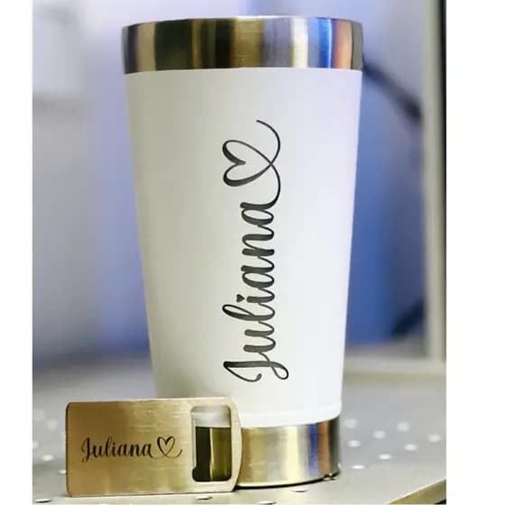 Copo Térmico metal 473ml Personalizado – Nome ou Logo, Brinde, Presente, Formatura, Times, festas