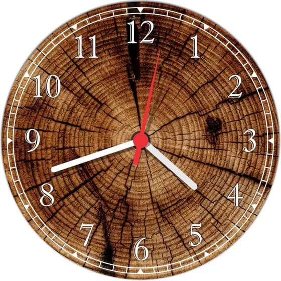 Relogio Parede Madeira Árvore Decorativo Sala Cozinha Presente 30cm