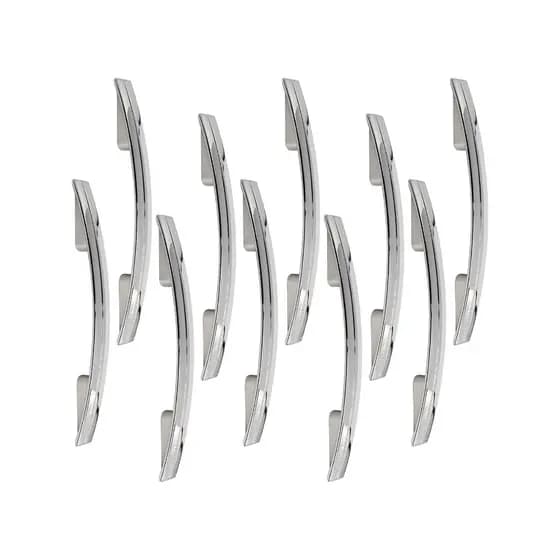 Kit 10 Puxadores De Móveis Guarda Roupas Gavetas Abs 12,8cm