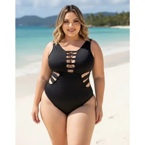 Maiô Biquini Plus Size Body feminino Praia e na Piscina