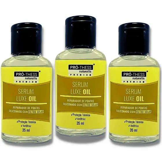 Kit 3 Óleo Reparador De Pontas Serum Luxe Oil Com Filtro Solar