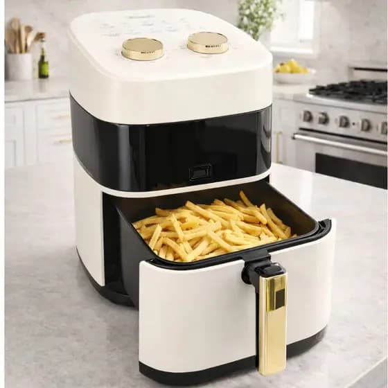Fritadeira Elétrica Sem Óleo Airfryer 3.1L 1480W Panela Frita a Vapor 127v ou 220v Presente para Mãe
