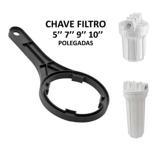 Chave Carcaça Filtro de Água Abertura e Fechamento Troca de Refil 5'' 7'' 9'' 10'' Polegadas