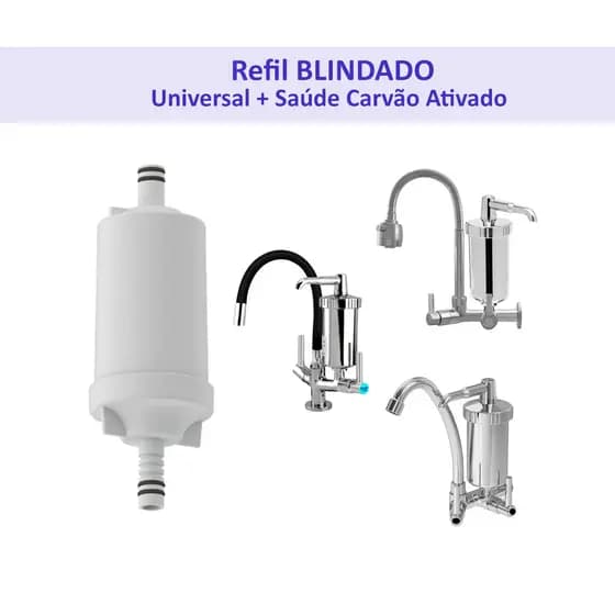 Refil Vela Torneira Filtro Gourmet + Saúde Universal Carvão Ativado