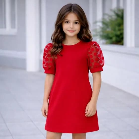 Vestido Infantil Natal Festas Ano Novo Moda Blogueira Luxo