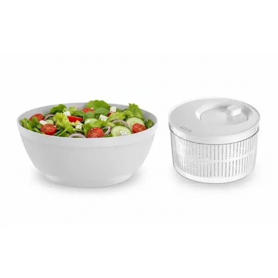 KIT SECA SALADA E SALADEIRA LUNA 5 LITROS CENTRIFUGA LAVA SECA