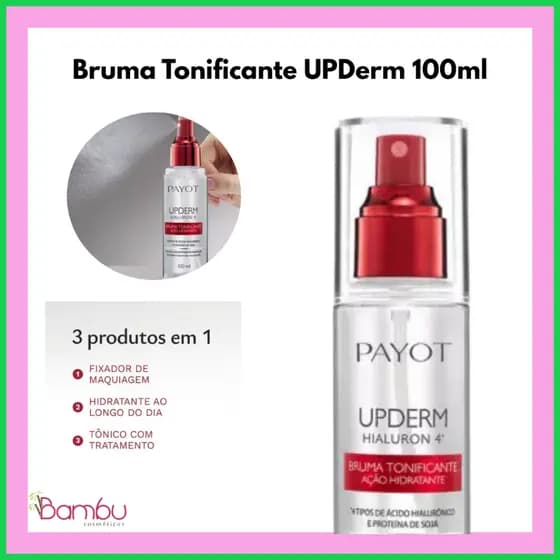 Bruma Tonificante Payot UPDerm 100ml Hidratante Fixador de Maquiagem Refrescante Facial