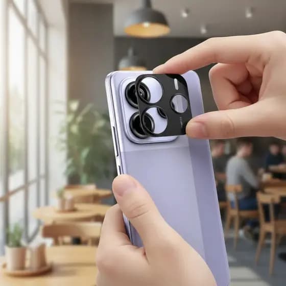 Película 3D Câmera Redmi Note 14 4G Protetor De Celular Lente Vidro Temperado Traseira