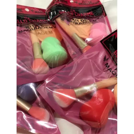 Kit Pincel e esponja para maquiagem