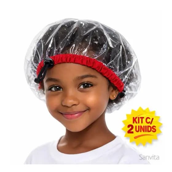 Kit 2 Toucas de Banho Infantil com Regulador