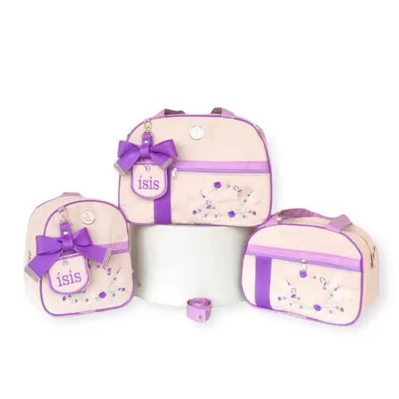 Bolsa Maternidade Personalizada Borboleta Flores Kit Bolsa Maternidade Personalizada Menina