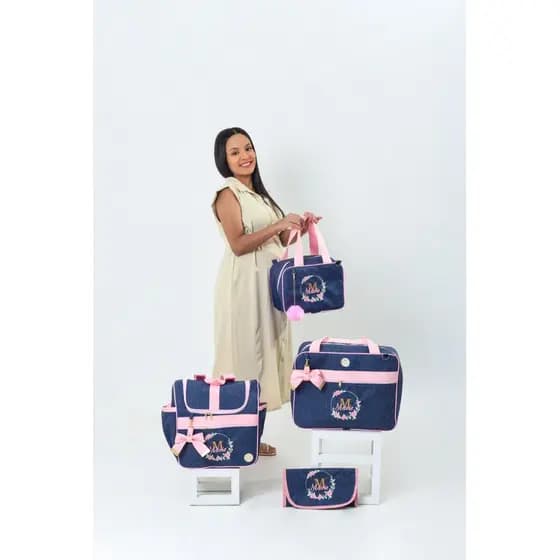 Bolsa Maternidade Jardim Encantado Borboleta Menina kit Bolsa Maternidade Personalizada