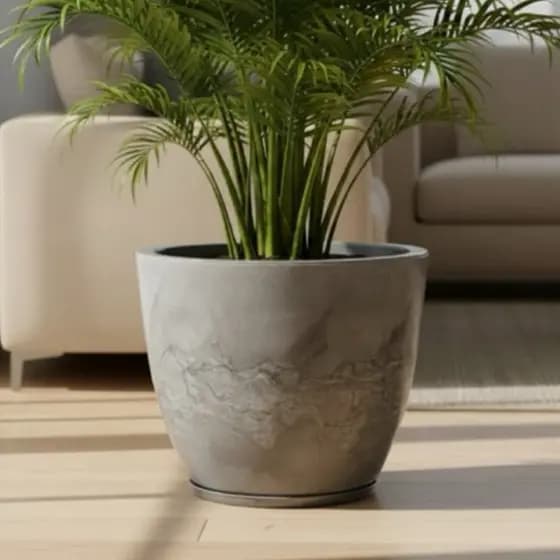 Vaso para decoração bojo liso GG em polietileno, para plantas, ideal para área externas, sala, varanda, entrada da casa.