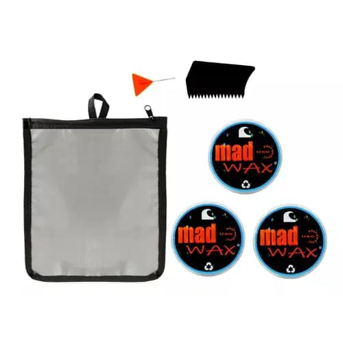 3 Parafinas Prancha Surf Mad Wax + Chave + Raspador + Estojo