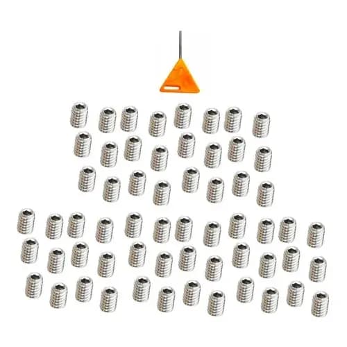 50 Parafusos Inox Quilha Encaixe Prancha Surf Parafuso Surf + 1 Chave