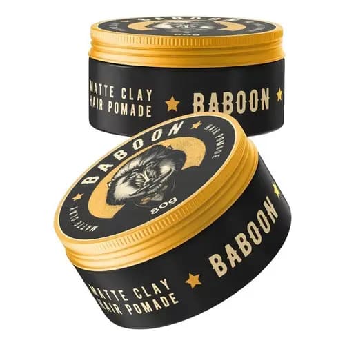 Kit Pomada Modeladora Matte Clay Hair Pomade Baboon 2 Unidades