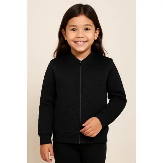 Jaqueta Bomber Infantil Menina Casaco Infantil Jaqueta Preta