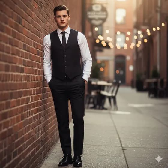 Colete Social Masculino Alfaiataria Premium Stilo Casua Profissional