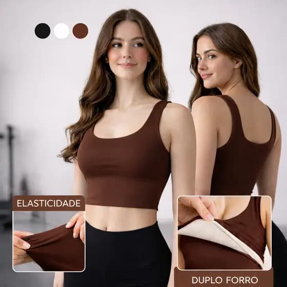 Cropped Feminino Suplex com Forro | Ideal para Academia e Uso Diário