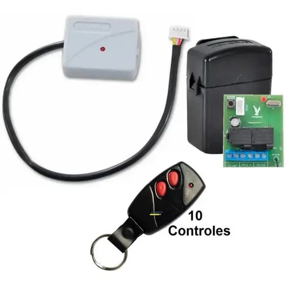 Receptor + 10 Controles Para Portão Casa, acessórios Tx 2 Canais Configuração Via Celular
