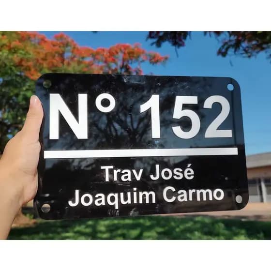 Placa De Endereço e Número Para Casas, Condomínios e Empresas Exclusiva