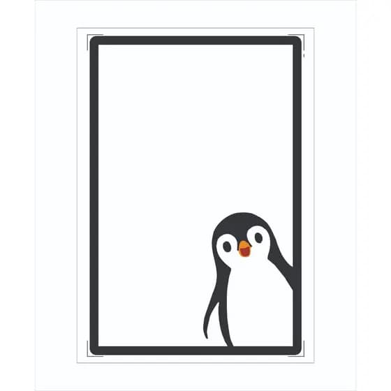 Lousa Magnética Planner Lembrete pinguim 2 Anotações Recados Quadro Branco Geladeira Tamanho 20x28 cm