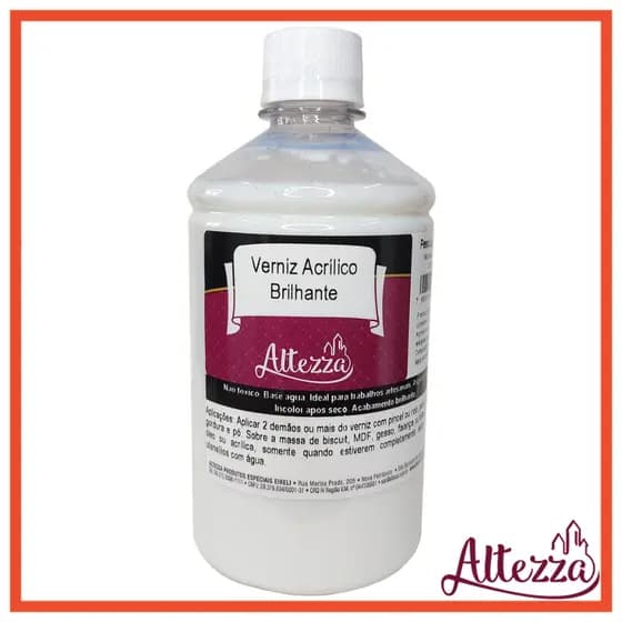 Verniz Acrílico Brilhante Artesanato 500ml Altezza