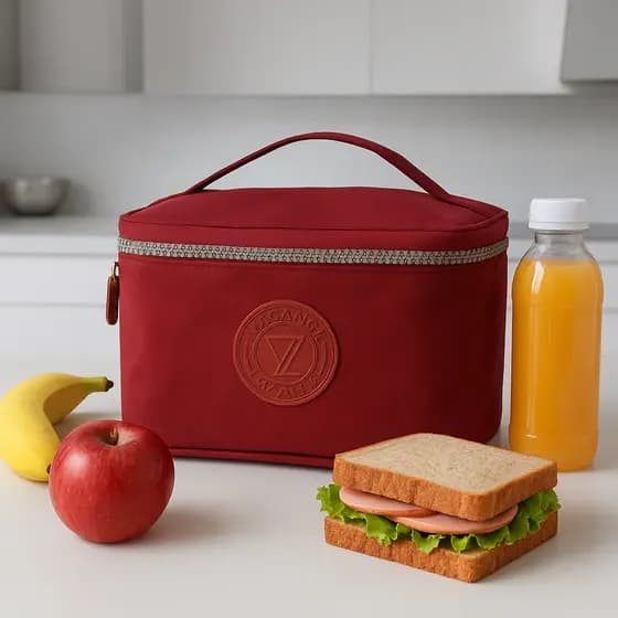 Bolsa Lancheira Pequena Térmica Impermeável Portátil Fitness Escolar com Chaveiro Macaquinho