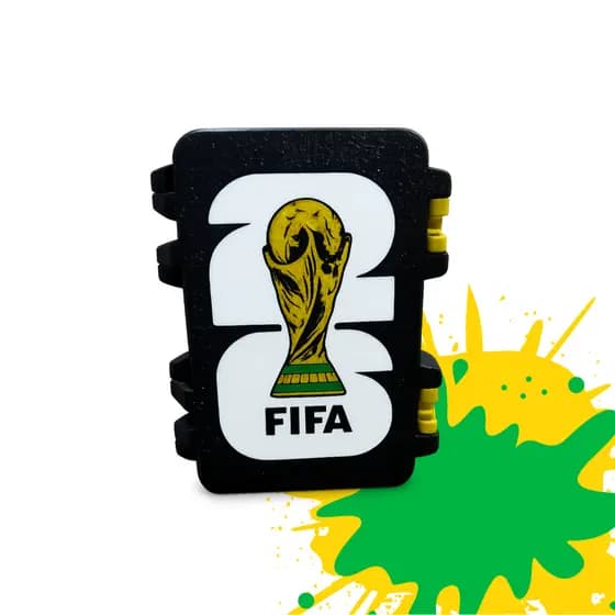 Porta Figurinhas Copa do Mundo Caixinha Organizadora para Álbum Figurinhas Futebol