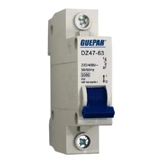 Disjuntor Din Branco Unipolar ( 10a, 16a, 20a, 25a, 32a, 40a )