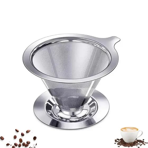 Filtro De Café Inox Sem Papel Tamanho 103 Coador Peneira Reutilizável Sustentável Café Tradicional Panda