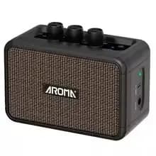 Amplificador Aroma AG-04 Bluetooth 5W Portátil para Guitarra Elétrica com Alto-Falante