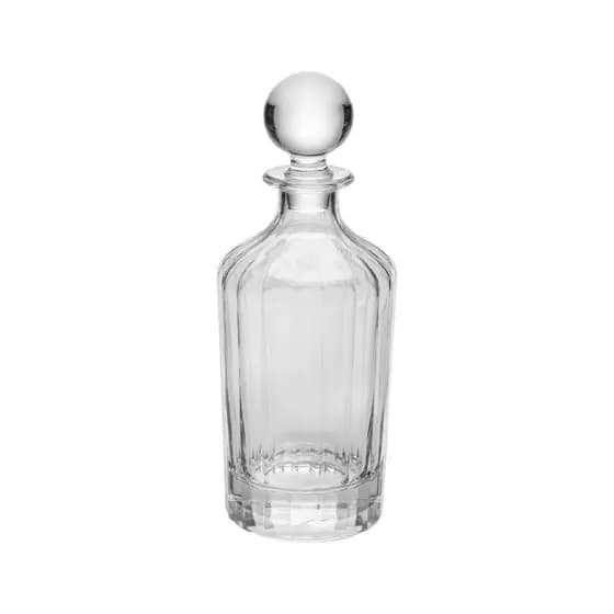 Garrafa Para Whisky E Licor Vidro Espesso 850ml Decanter Canelado Wolff Bar Decoração