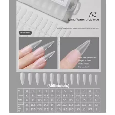 Adesivos para Unhas Ennis No-Cut – 14 Cartelas Stiletto