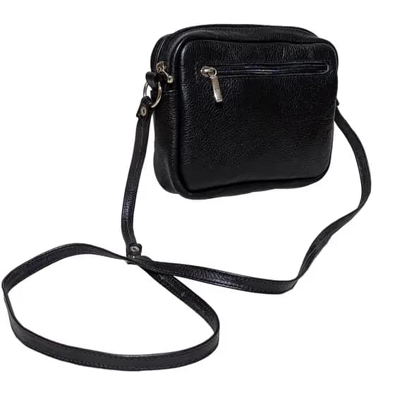Bolsinha Feminina Pequena Em Couro Legitimo Transversal Bolsa Alto Acabamento