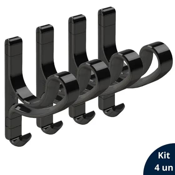 Kit 4 Suporte De Parede Para Pendurar Capacete Jaqueta Luva Mochila Bolsa Toalha e Acessórios
