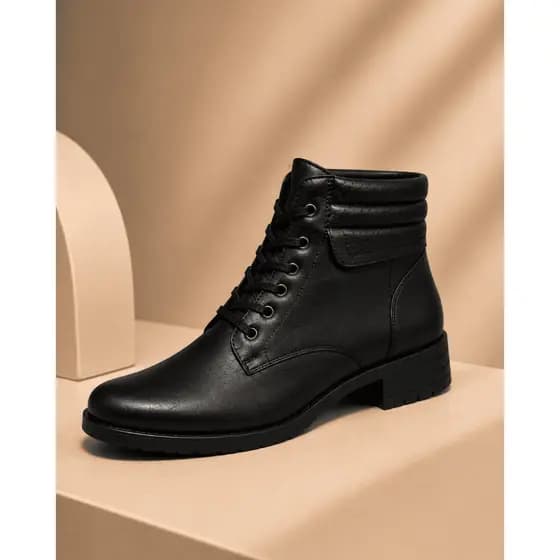 Bota Feminina Coturno Cano Curto Confortável Leve Casual Dia a Dia Versatil Moda Inverno