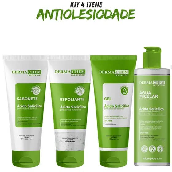 KIT ou a UNIDADE Skin Care Completo 4 Itens Anti Acne Cravos Espinhas Secativo Ácido Salicílico