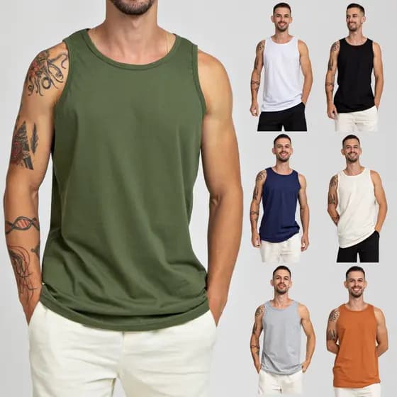 Regata Masculina de Algodão Premium Universo Básico