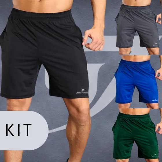 Kit 2 Short Masculino Futebol