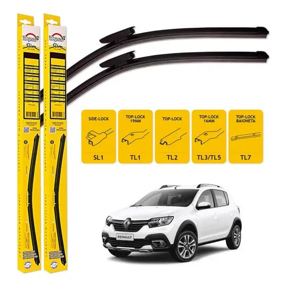 Palhetas Dyna Limpador Parabrisa Renault Sandero 2014 A 2025