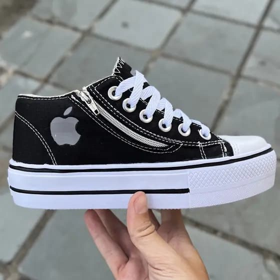 Tenis Feminino Plataforma Via Preto