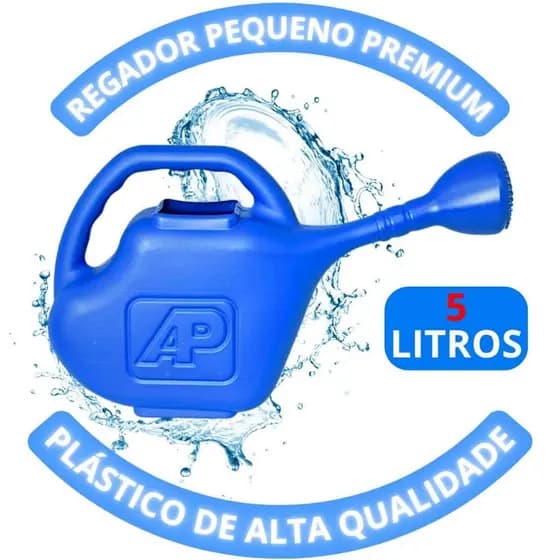 Regador 5 Litros Plástico Pequeno Jardinagem Hortas Flores Arqplast Multiuso Unidade