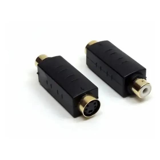 Adaptador Conector Star Cable Jack Svhs Femea X Plug Rca Fem