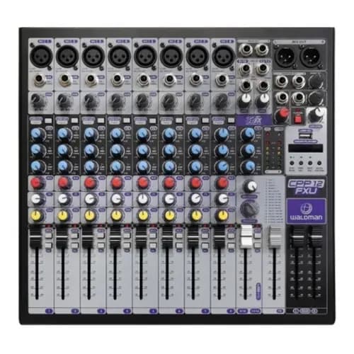 Mesa De Som Console Mixer Waldman 12 Canais Cpp12fxu 16 Fx
