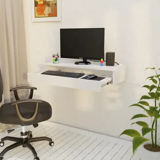 Suporte Suspenso P/ Monitor Com Gaveta P/teclado E Mouse
