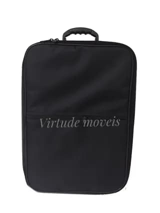 Maleta Mochila P/manicures Para até 90 Esmaltes Bolsa TODA PRETA