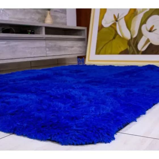 Tapete Macio Para Sala Quarto Decorativo Peludo Felpudo Macio Luxo 2,0 X 1,40 m